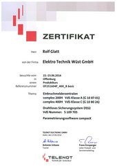 Rolf Glatt, Einbruchmeldezentralen